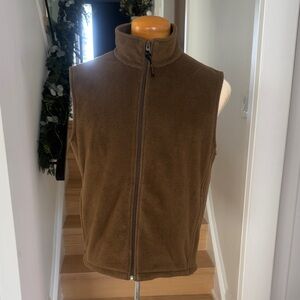 Woolrich Men’s Brown Fleece Zip Vest – Size M
